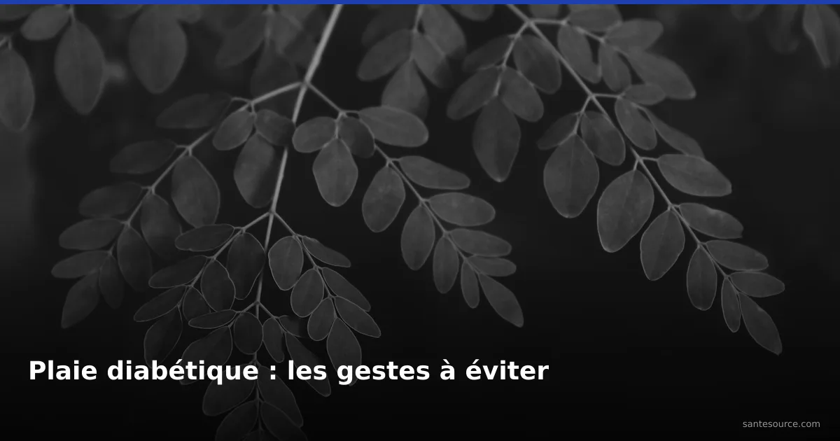 Feuilles de moringa en clair-obscur, illustrant les plantes à ne pas appliquer sur une plaie du pied diabétique