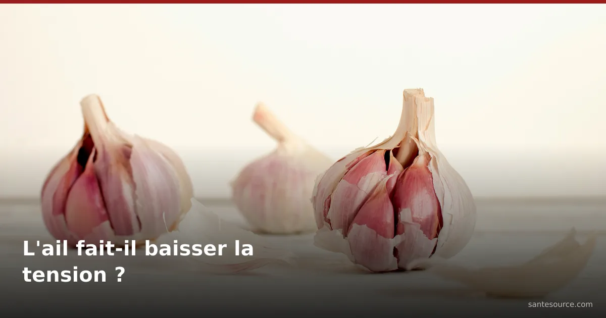 Têtes d'ail frais (thoum) sur une table claire, remède naturel pour faire baisser la tension artérielle