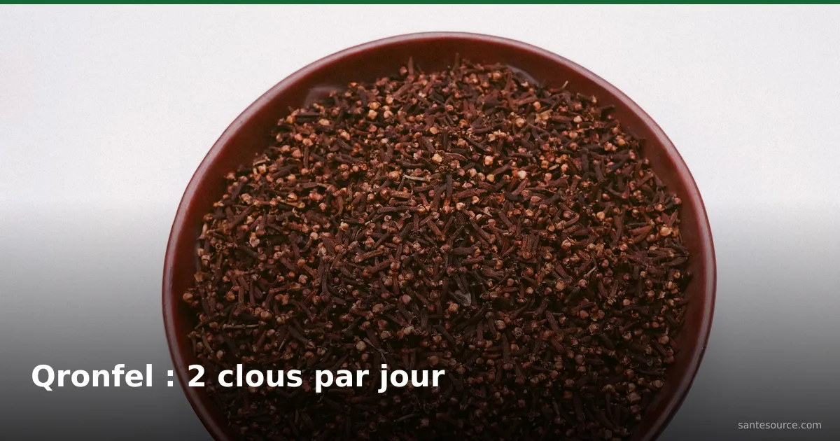 Clous de girofle entiers dans un bol en céramique, le qronfel vendu en vrac chez l'attar marocain