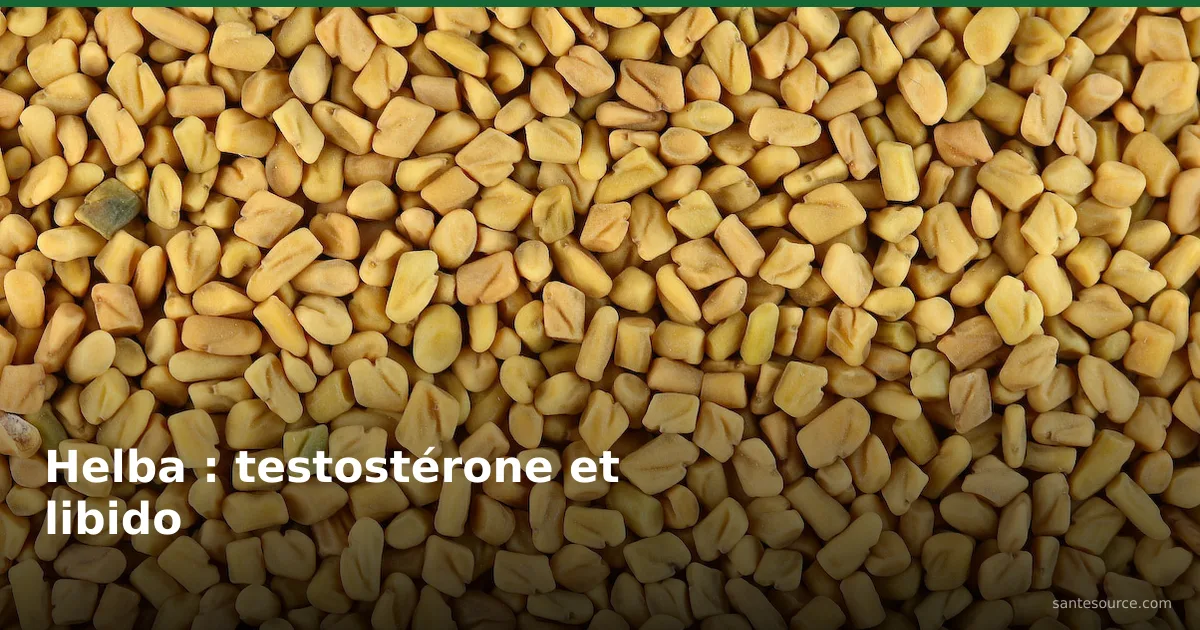 Graines dorées de helba (fenugrec), plante de la vitalité masculine et de la testostérone au Maroc