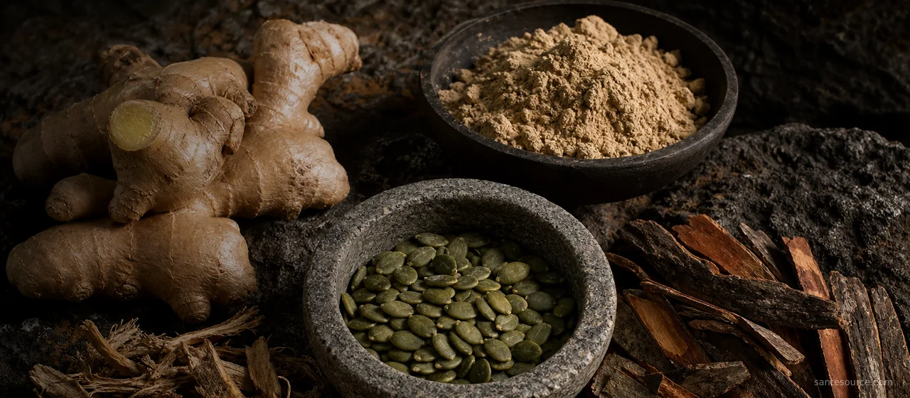 Gingembre, graines de courge et maca pour la vitalité masculine — plantes africaines